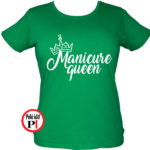 körmös póló manicure queen zöld