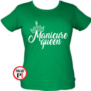 körmös póló manicure queen zöld