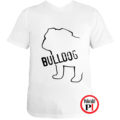 kutya póló bulldog fehér