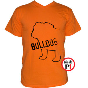 kutya póló bulldog narancs