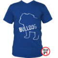kutya póló bulldog kék