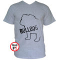 kutya póló bulldog szürke