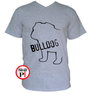 kutya póló bulldog szürke