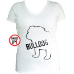 kutya póló bulldog női fehér