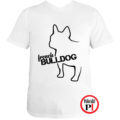 kutya póló french bulldog fehér