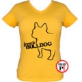 kutya póló french bulldog női citrom