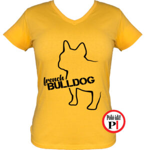 kutya póló french bulldog női citrom