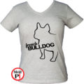 kutya póló french bulldog női szürke