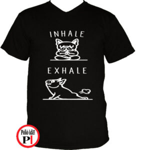 kutya póló inhale fekete