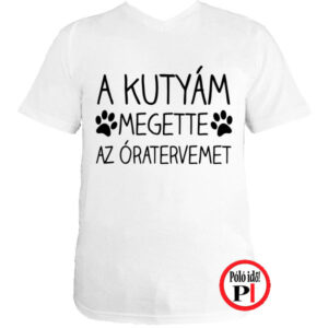 kutya póló megette fehér