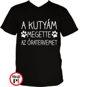 kutya póló megette fekete