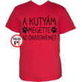 kutya póló megette piros