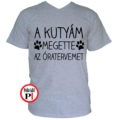 kutya póló megette szürke