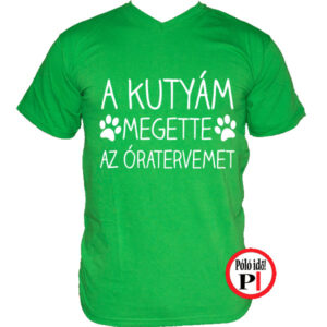 kutya póló megette zöld