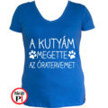 kutya póló megette női kék