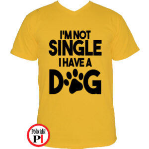 kutya póló not single citrom