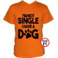 kutya póló not single narancs