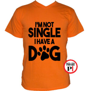 kutya póló not single narancs