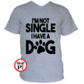 kutya póló not single szürke