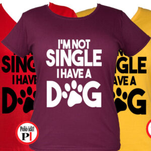 kutya póló not single női