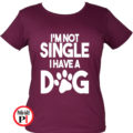 kutya póló not single női burgundi