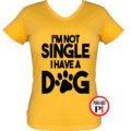 kutya póló not single női citrom