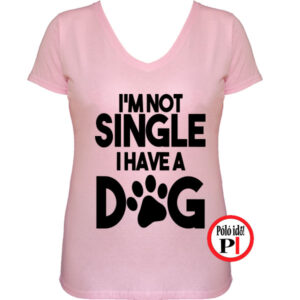 kutya póló not single női pink
