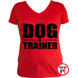 kutya póló trainer női piros