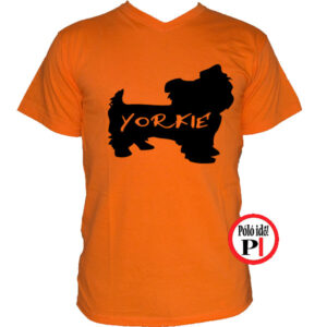 kutya póló yorkie narancs