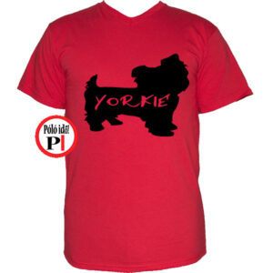 kutya póló yorkie piros