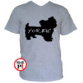 kutya póló yorkie szürke