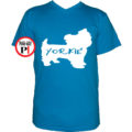 kutya póló yorkie kék