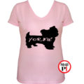 kutya póló yorkie női pink