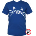 macska póló meow kék