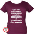 kutya póló üres női burgundi