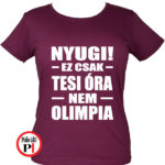 sport póló olimpia női burgundi