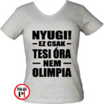 sport póló olimpia női szürke