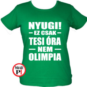 sport póló olimpia női zöld