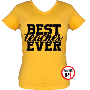tanár póló best női citrom