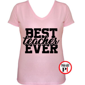 tanár póló best női pink