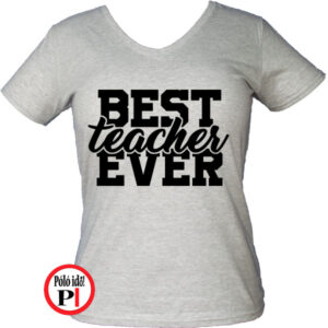 tanár póló best női szürke