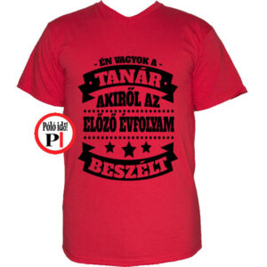 tanár póló előző évfolyam piros