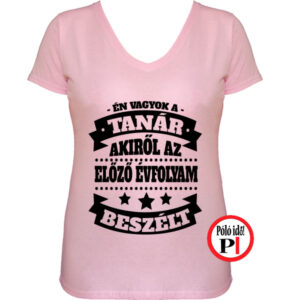 tanár póló előző évfolyam női pink