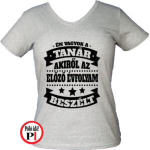 tanár póló előző évfolyam női szürke