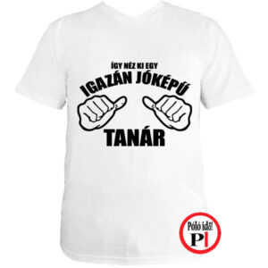 tanár póló jóképű fehér