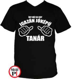 tanár póló jóképű fekete