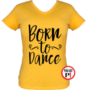tánc póló born to dance citrom