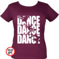 tánc póló dance dance dance női burgundi