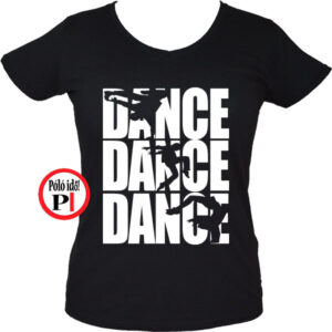 tánc póló dance dance dance női fekete