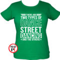 tánc póló street női zöld